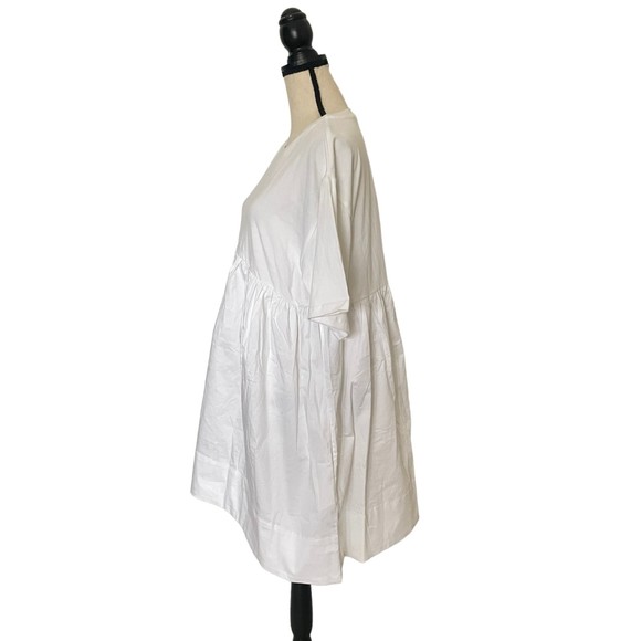 CYNTHIA ROWLEY WHITE BREE COMBO T SHIRT DRESS MEDIUM NEW NWT - Picture 8 of 11